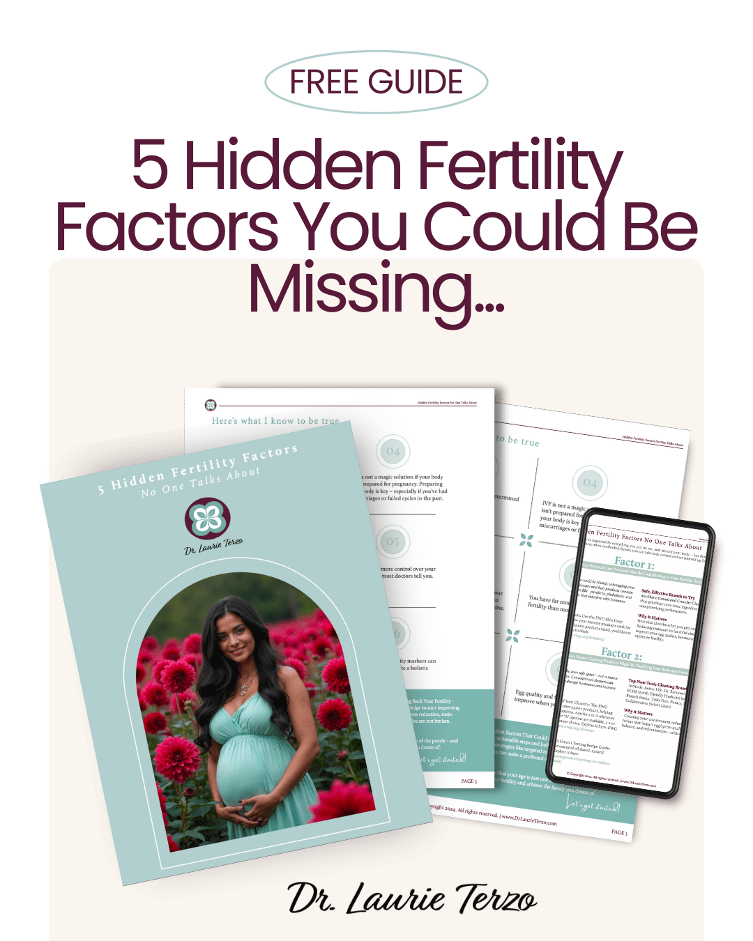 Mockup of the 5 Hidden Fertility Factors download